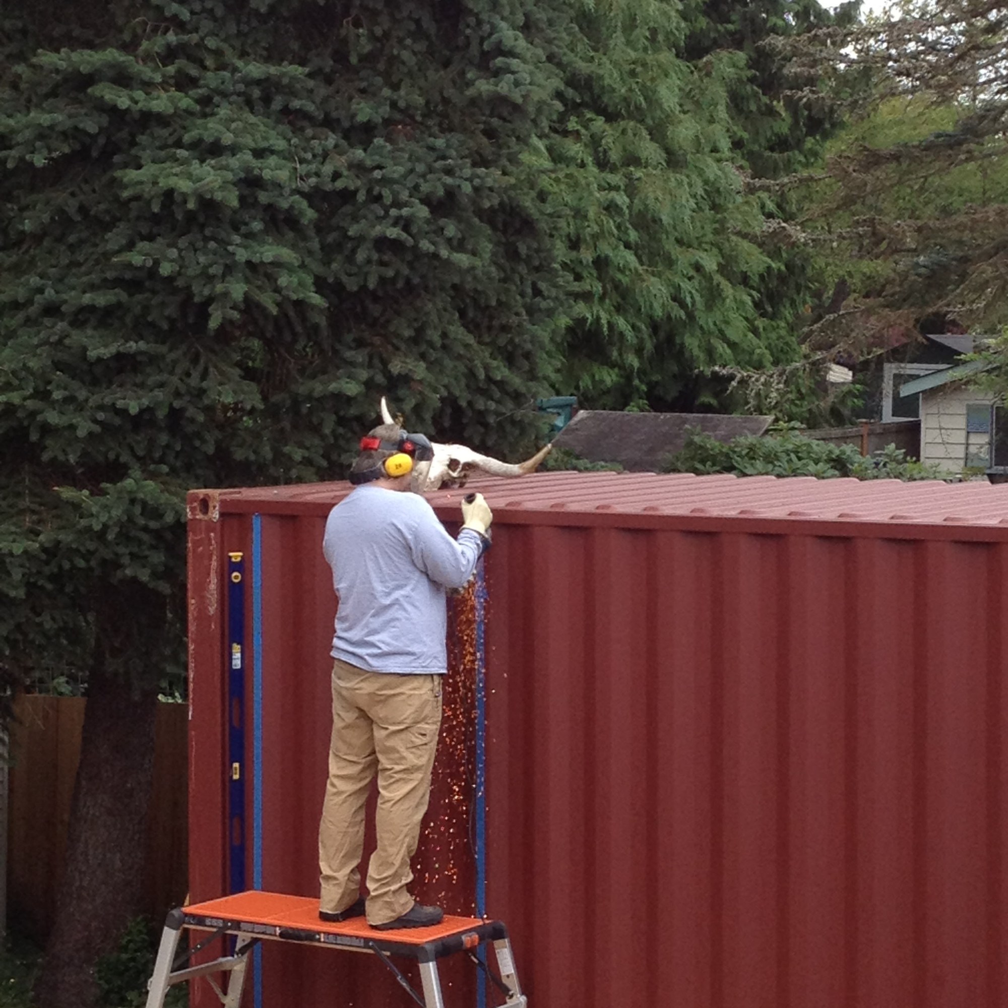 Shipping Container Door Install, 2010